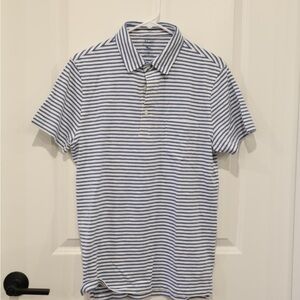 J. Crew Blue Striped Men's Shirt - Suede Jersey